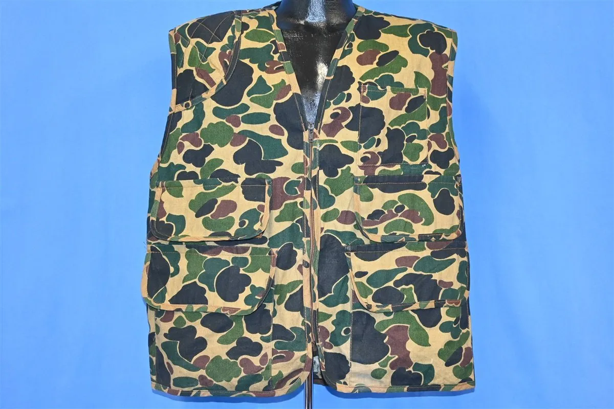 80s American Field Frog Camo Hunting Vest Large