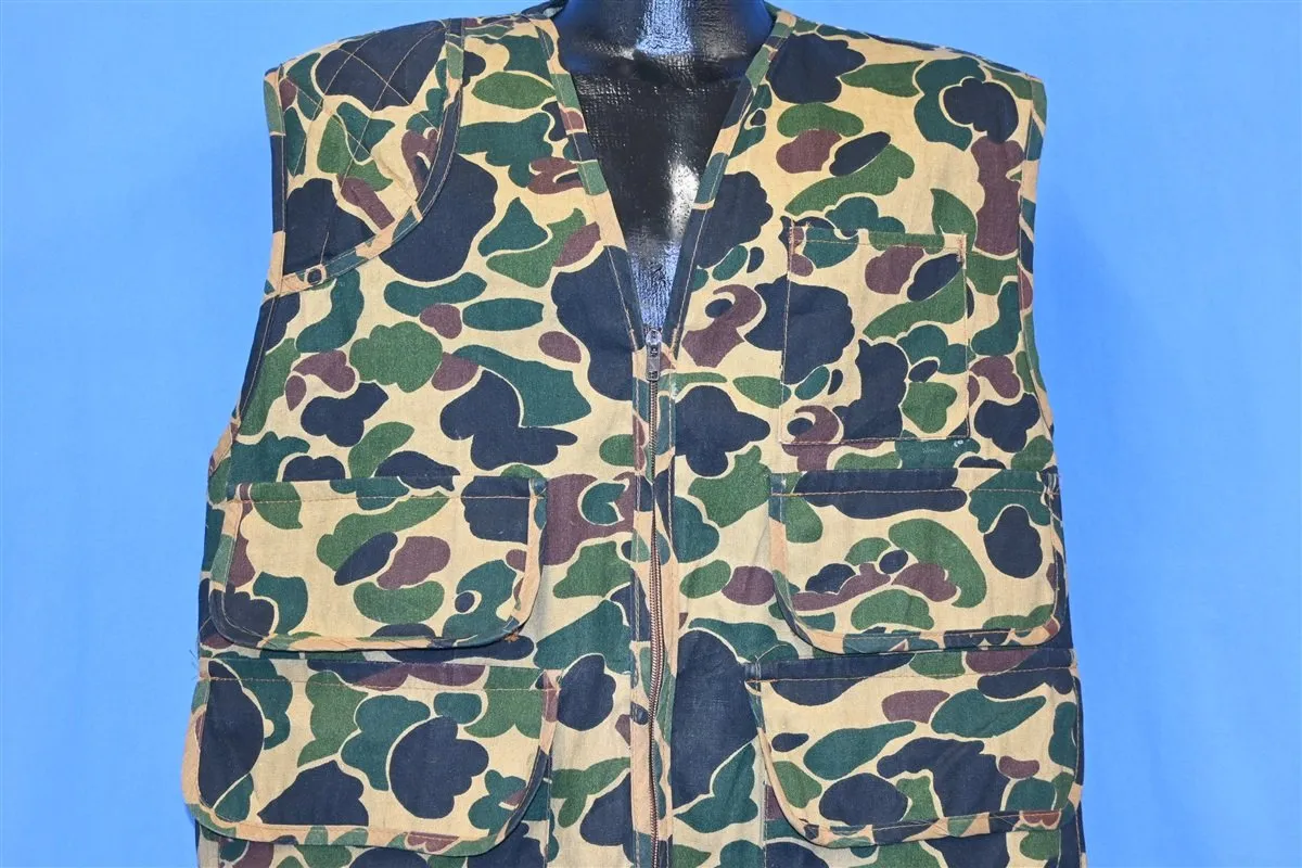 80s American Field Frog Camo Hunting Vest Large