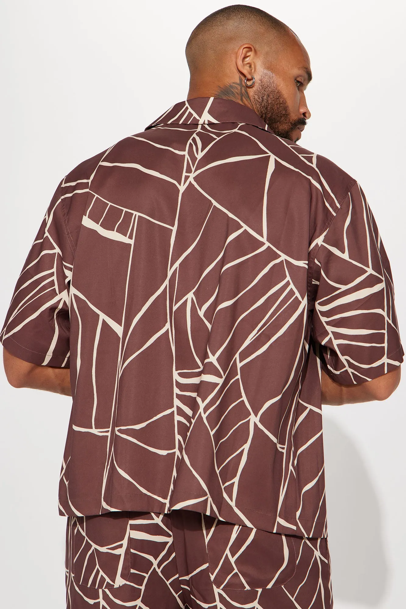 All The Way Up Cuban Shirt - Brown