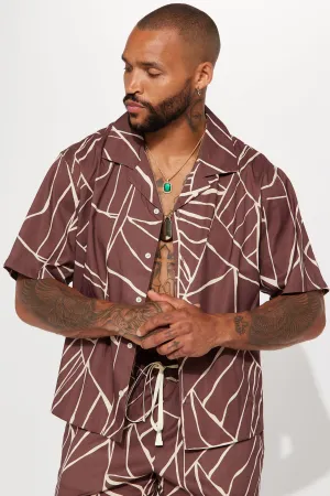 All The Way Up Cuban Shirt - Brown