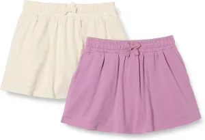 Amazon Essentials Girls' Patch Pocket Skort, Pack of 2