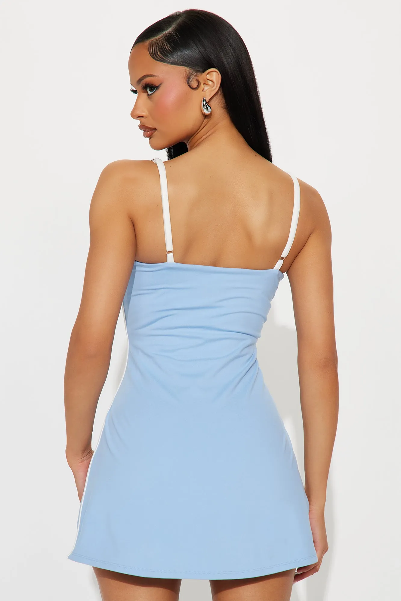 Amelie Contrast Tennis Dress - Blue