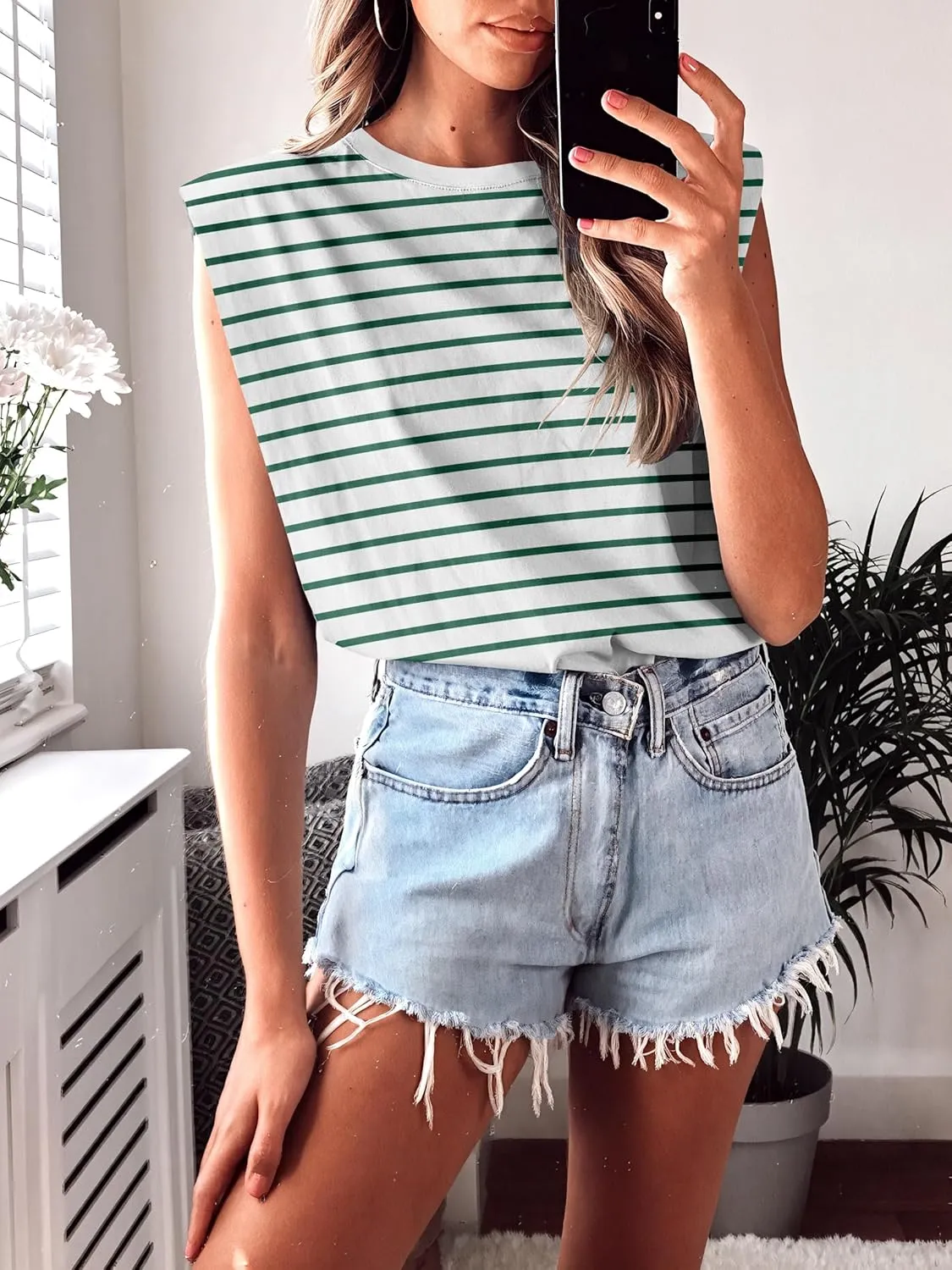 ANRABESS Women's Tank Tops Casual Sleeveless Oversized Loose Fit Summer Shirts Outfits