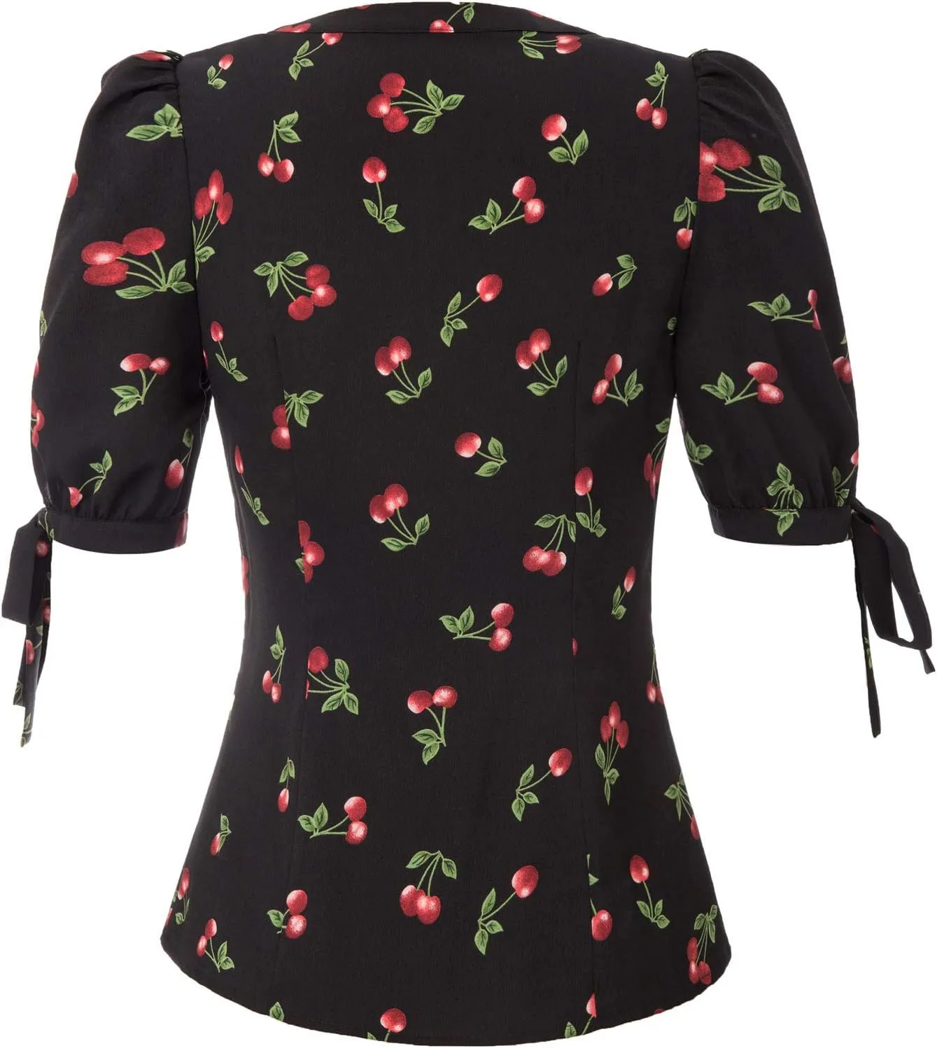 Belle Poque Women's V Neck Puff Sleeve Blouse Vintage Shirts for Women 1950s