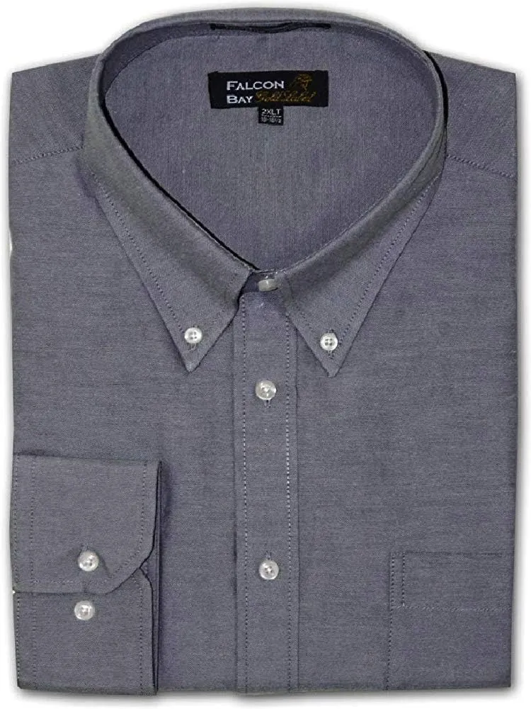 Big and Tall Luxury Cotton Rich Oxford Casual Dress Shirts to Size 8X