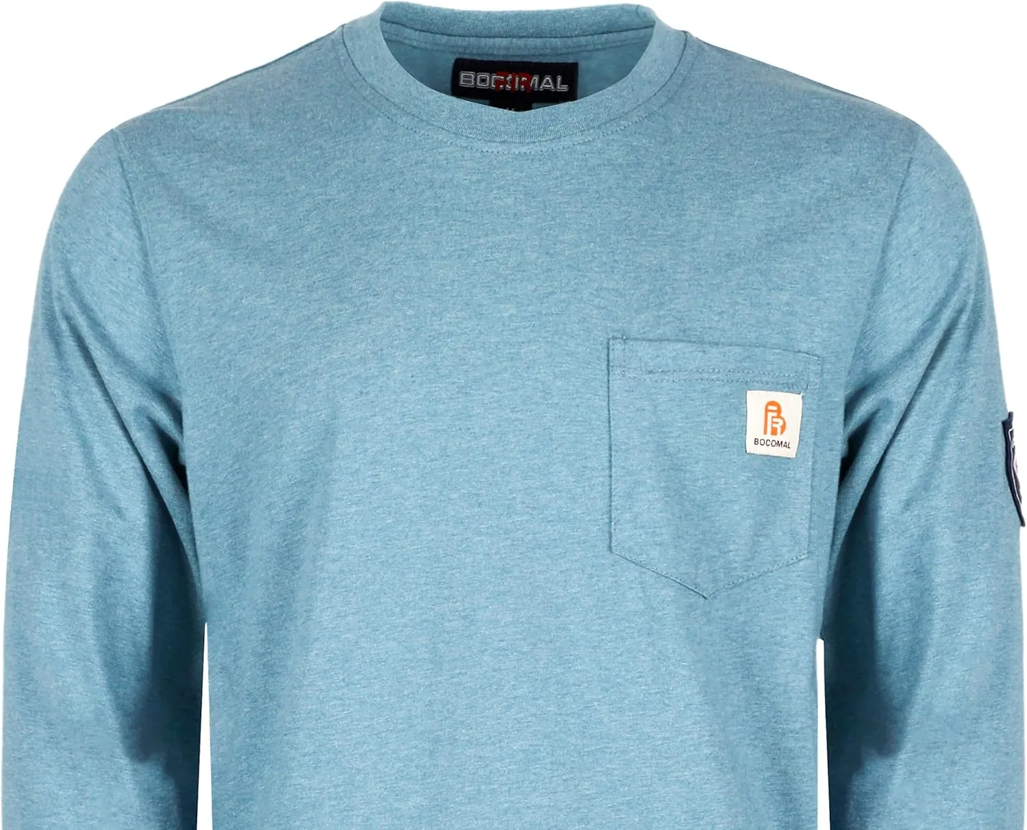 BOCOMAL FR Shirts Lightweight Classic Crew Long Sleeve Fire Resistant Shirt CAT2