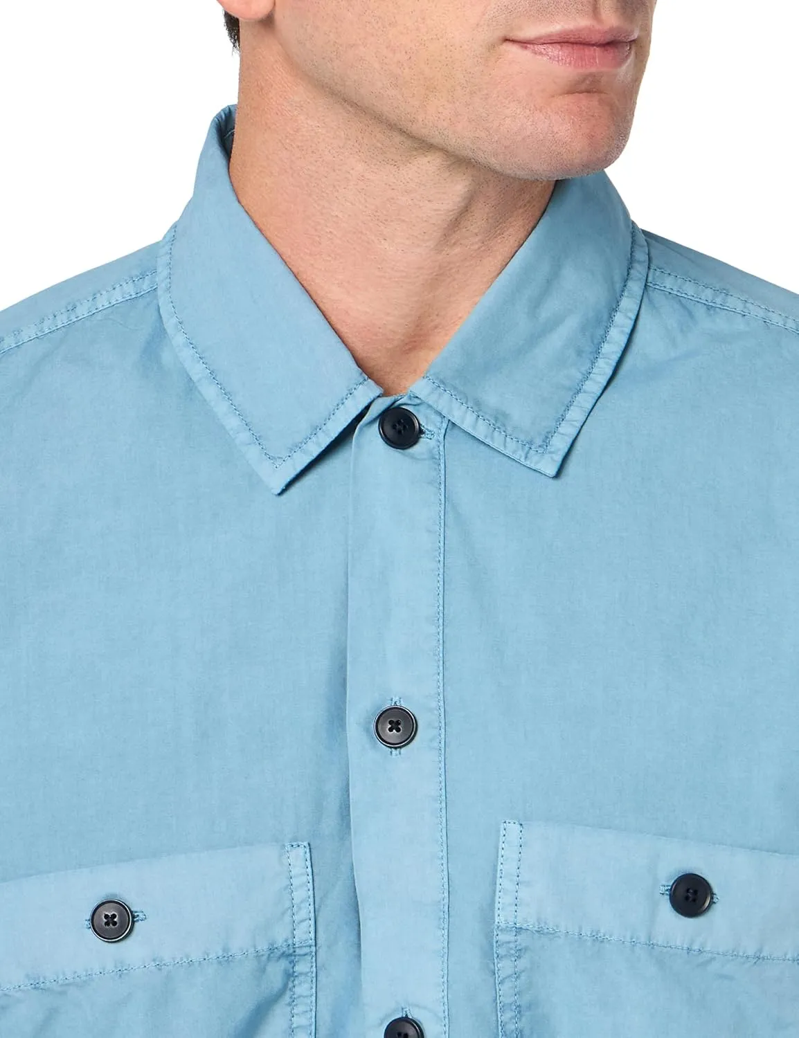 BOSS Men's Garment Dyed Twill Overshirt