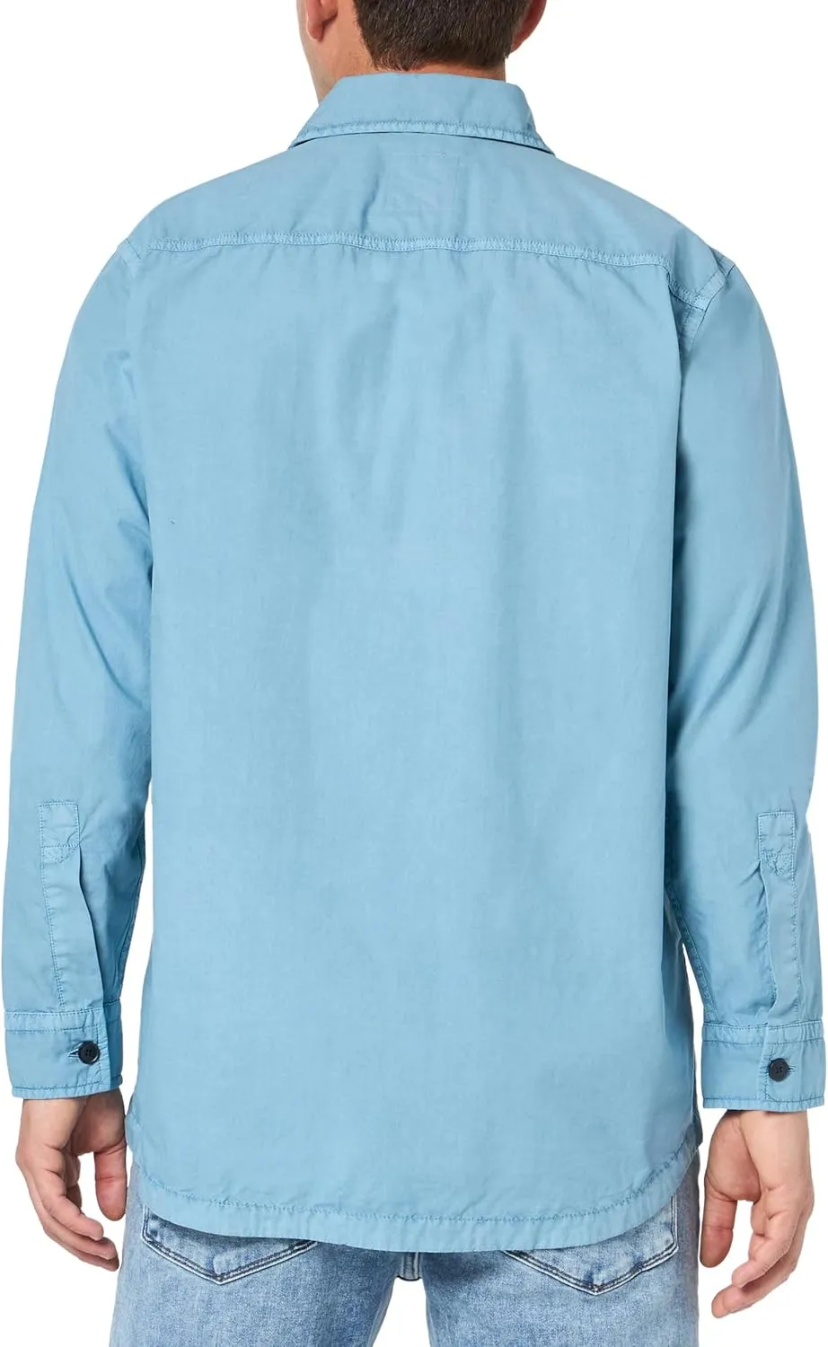 BOSS Men's Garment Dyed Twill Overshirt