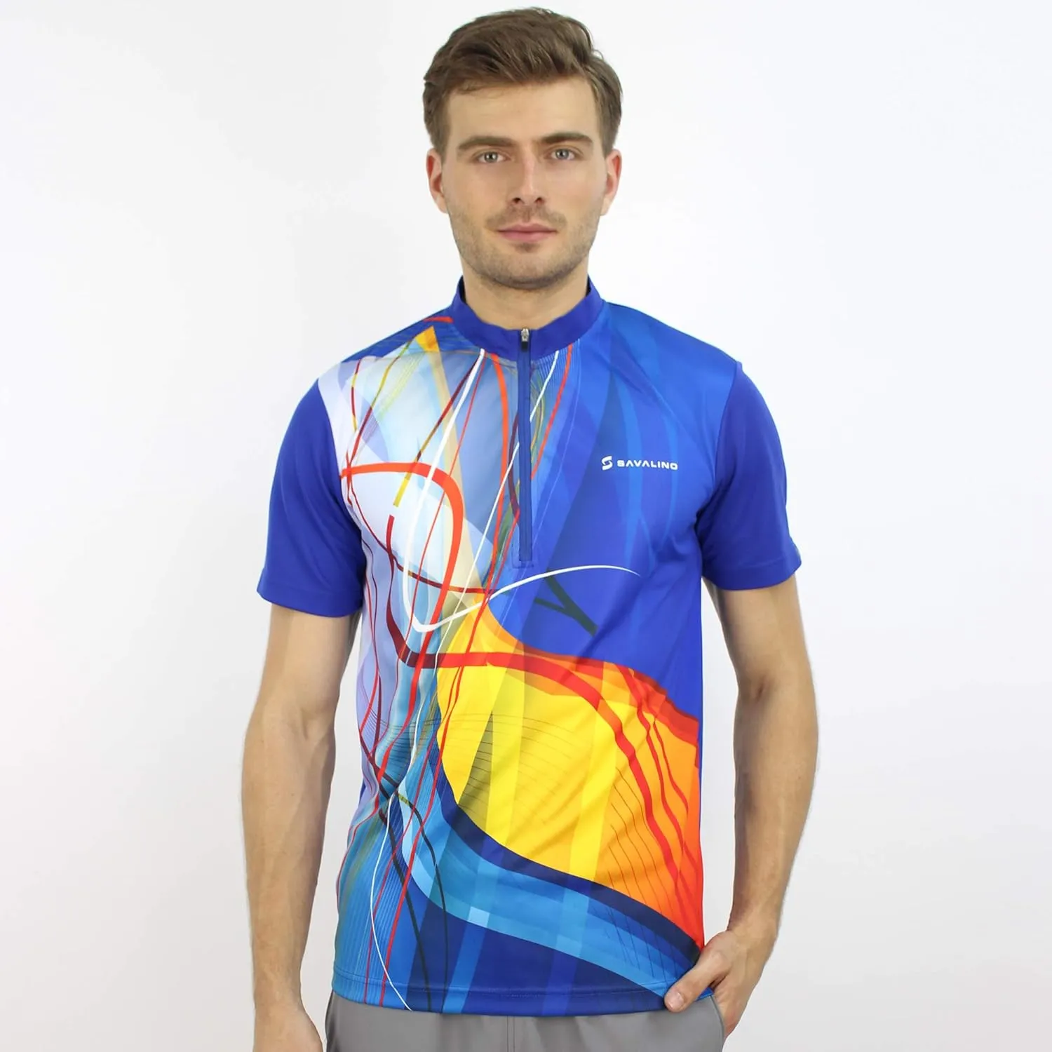 Bowling Jersey - Sublimation Shirts for Men, Quick Dry, S-6XL, Blue
