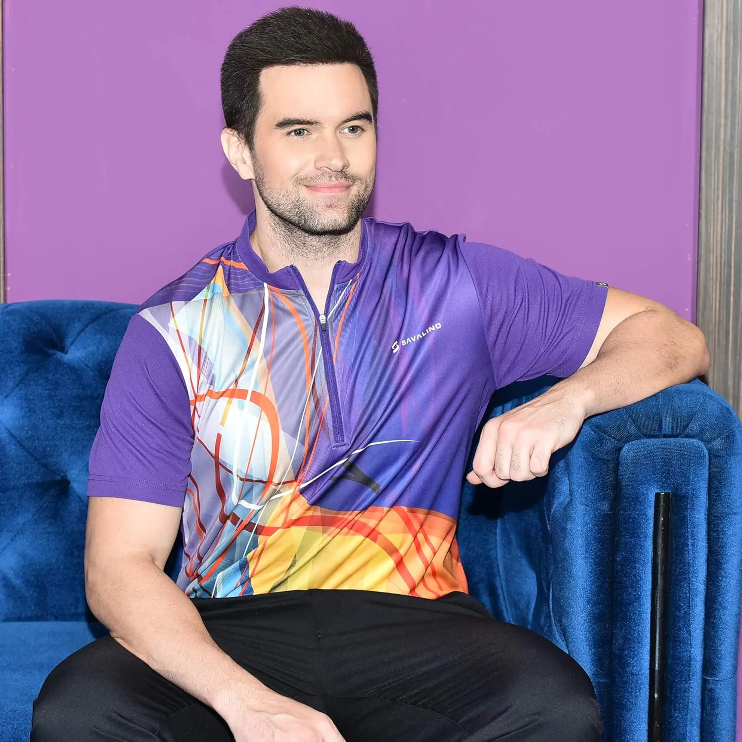Bowling Jersey - Sublimation Shirts for Men, Quick Dry, S-6XL, Blue