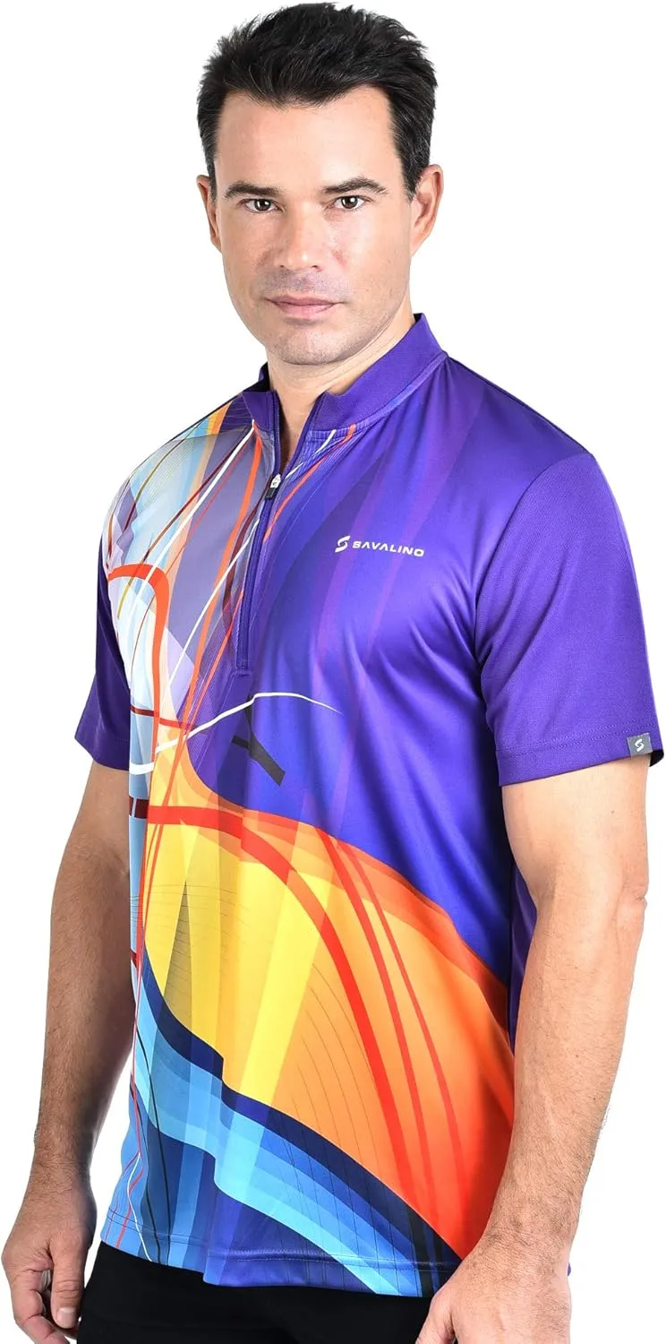 Bowling Jersey - Sublimation Shirts for Men, Quick Dry, S-6XL, Blue