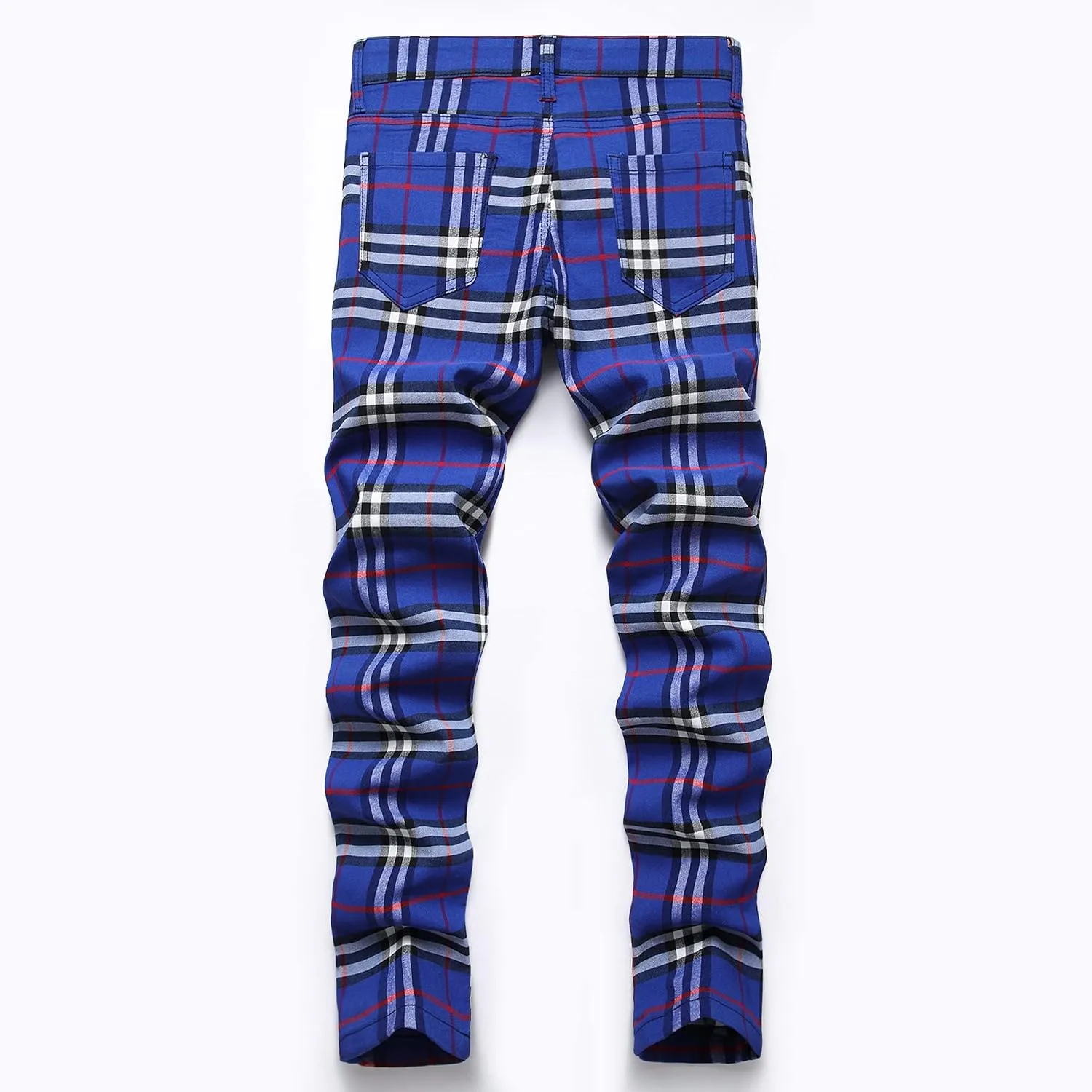 Boy's Khaki Chino Pants School Uniform Dress Plaid Skinny Fit Stretch Fashion Comfy Pants