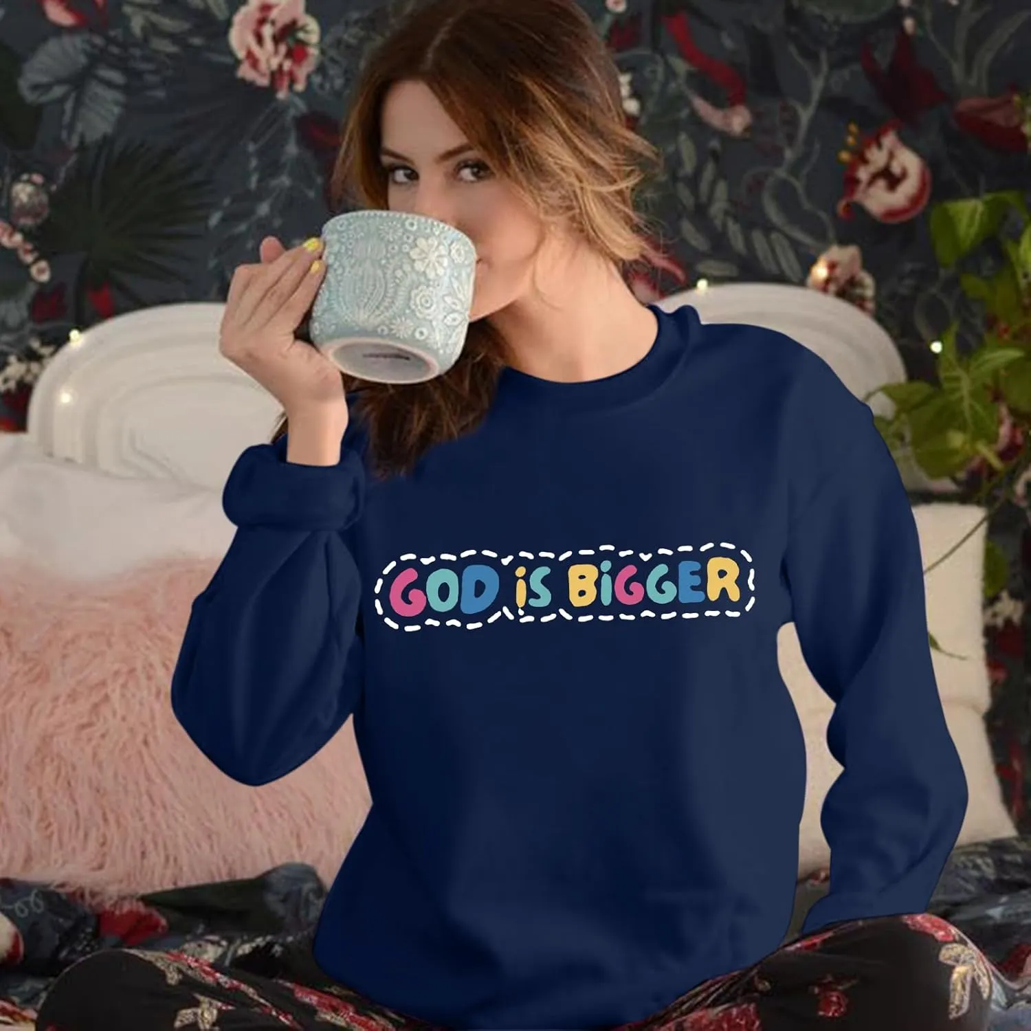 Christian Sweatshirts for Women Jesus God Faith Shirts Inspirational Religious Graphic Hoodie Loose Pullover Tops