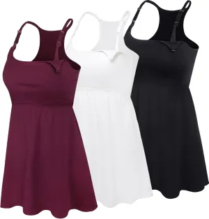 Cotton Maternity Nursing Tank Tops with Bralette Breastfeeding Shirts Pregnancy Clothes