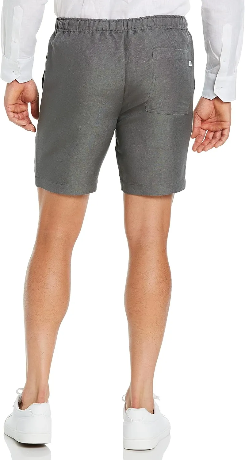 Cubavera Men's Linen-Blend Pull on Drawstring Short