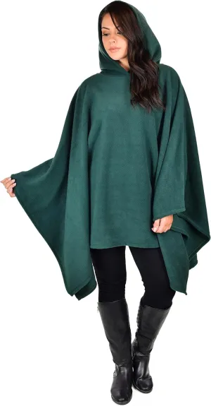 Dare2BStylish Women Poncho Style Hoodie Sweater Fleece Cover Up for Cold Weather
