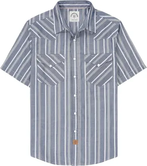 Dubinik50% Viscose derived from Bamboo,50% Polyester Mens Short Sleeve Western Cowboy Pearl Snap Casual Plaid Shirts for Men