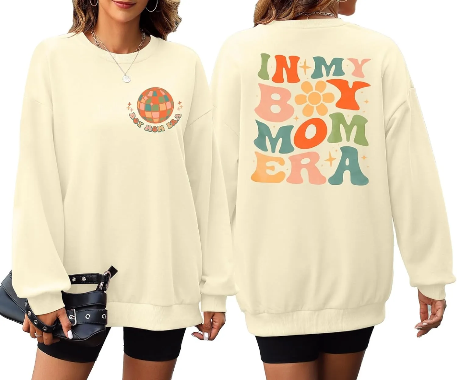 EGELEXY Mama Sweatshirt Boy Mom Shirts : Women Boy Mama Clothes Casual Mom Long Sleeve Pullover Tops