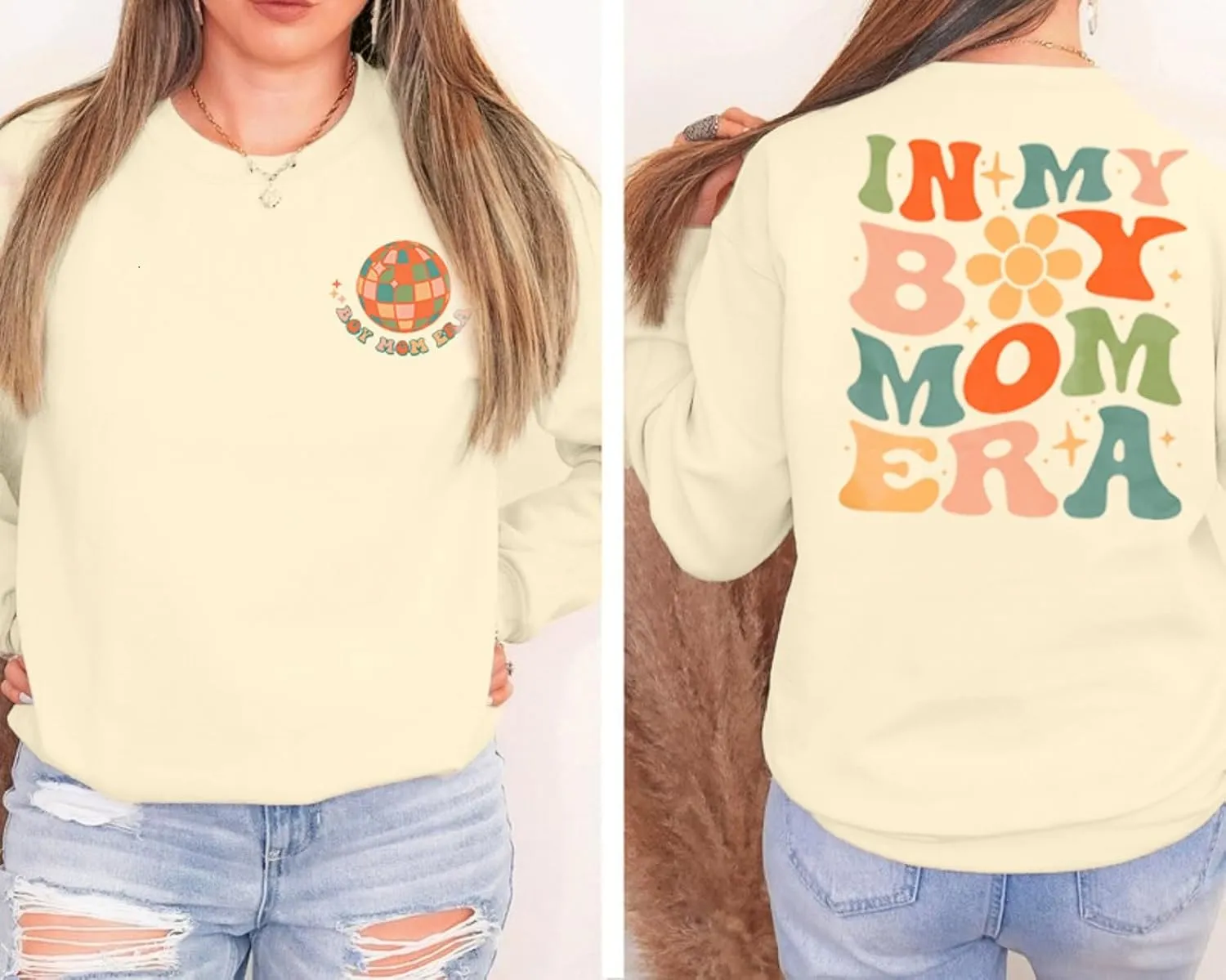 EGELEXY Mama Sweatshirt Boy Mom Shirts : Women Boy Mama Clothes Casual Mom Long Sleeve Pullover Tops