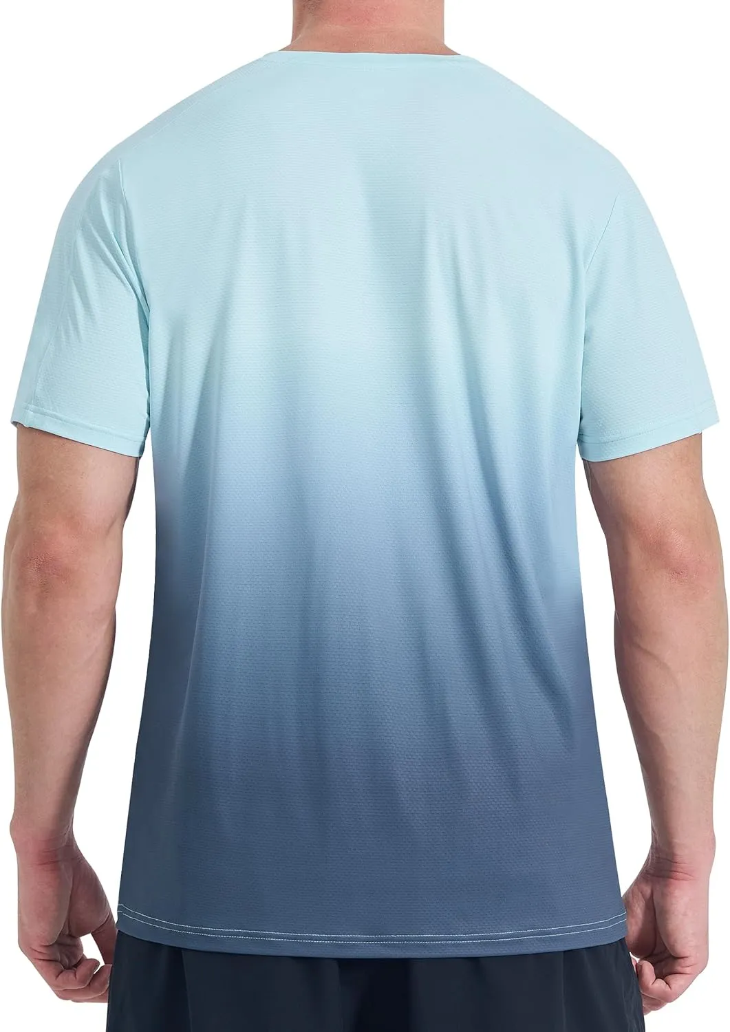 EZRUN Men's Lightweight Short Sleeve T-Shirt Quick Dry Workout Running Athletic Swim Shirts Fishing Rash Guard
