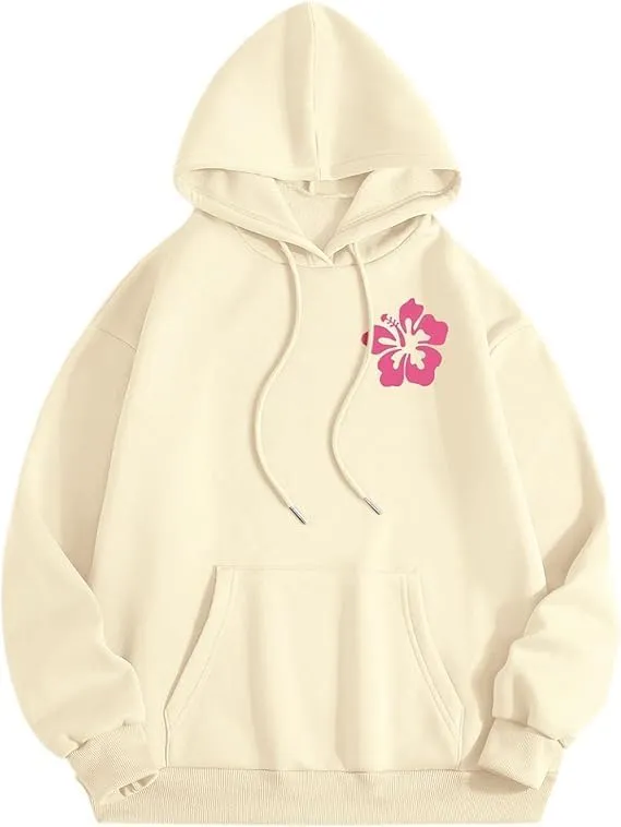 Graphic Hoodies Women Y2k Oversized Sweatshirt Long Sleeve Pullover Sweater Cute Hooded Preppy Top Aesthetic Shirts L/L