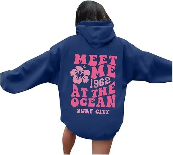 Graphic Hoodies Women Y2k Oversized Sweatshirt Long Sleeve Pullover Sweater Cute Hooded Preppy Top Aesthetic Shirts L/L