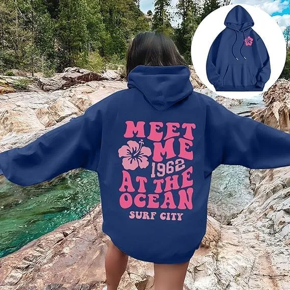 Graphic Hoodies Women Y2k Oversized Sweatshirt Long Sleeve Pullover Sweater Cute Hooded Preppy Top Aesthetic Shirts L/L