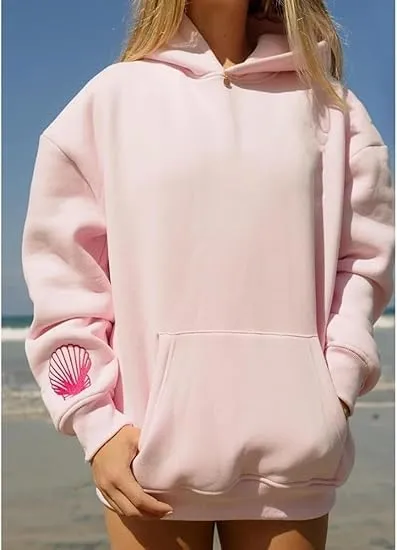 Graphic Hoodies Women Y2k Oversized Sweatshirt Long Sleeve Pullover Sweater Cute Hooded Preppy Top Aesthetic Shirts L/L