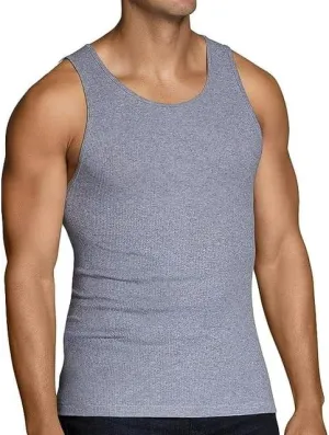 Hanes Mens Tank Tagless A-Shirts 6-Pack, Gray, X-Large
