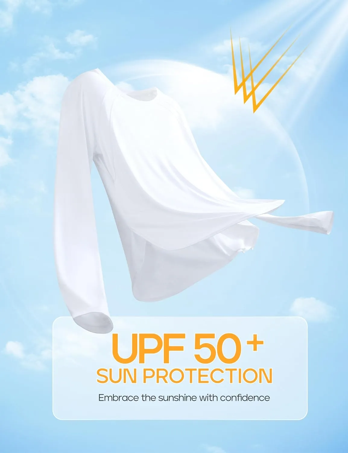 Heathyoga Long Sleeve Workout Tops for Women Sun Shirt UPF 50  SPF UV Protection Hiking Swim Shirts for Woman Rash Guard