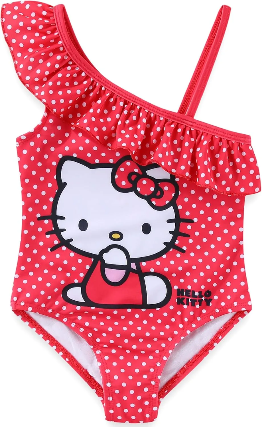 Hello Kitty Sanrio Girls UPF 50  One Piece Bathing Suit for Big Kids