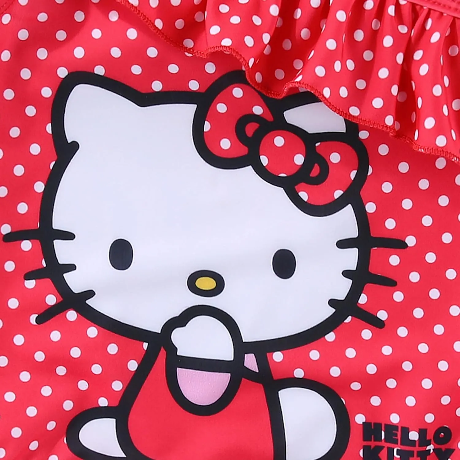 Hello Kitty Sanrio Girls UPF 50  One Piece Bathing Suit for Big Kids
