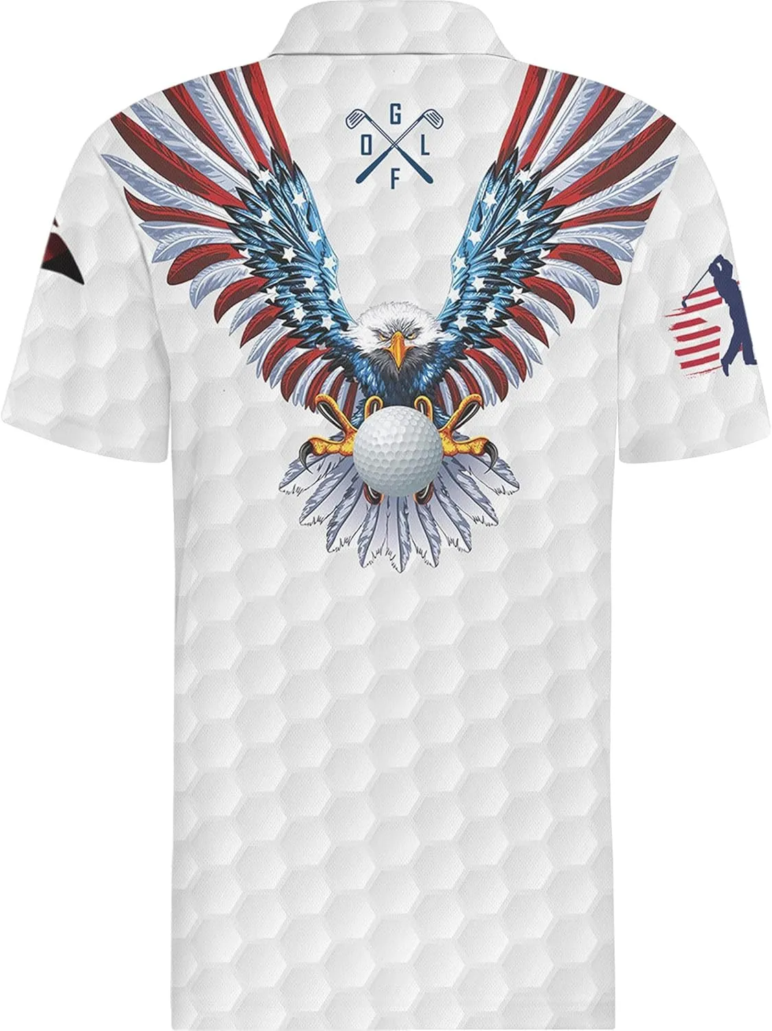 HIVICHI Golf Shirts for Men Funny Crazy Hawaiian Print Mens Polo Shirt