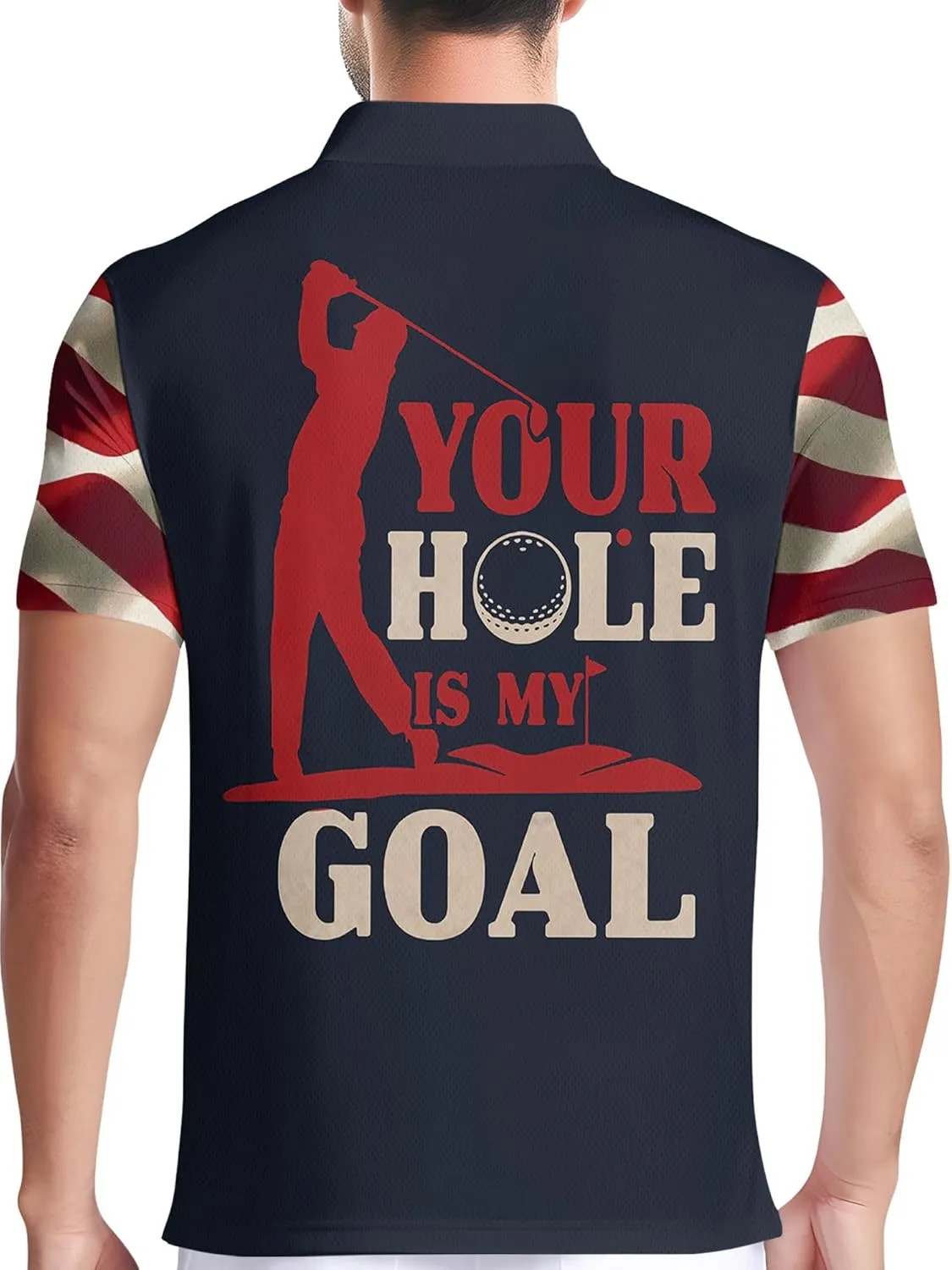 HIVICHI Golf Shirts for Men Funny Hawaiian Crazy Print Mens Polo Shirt