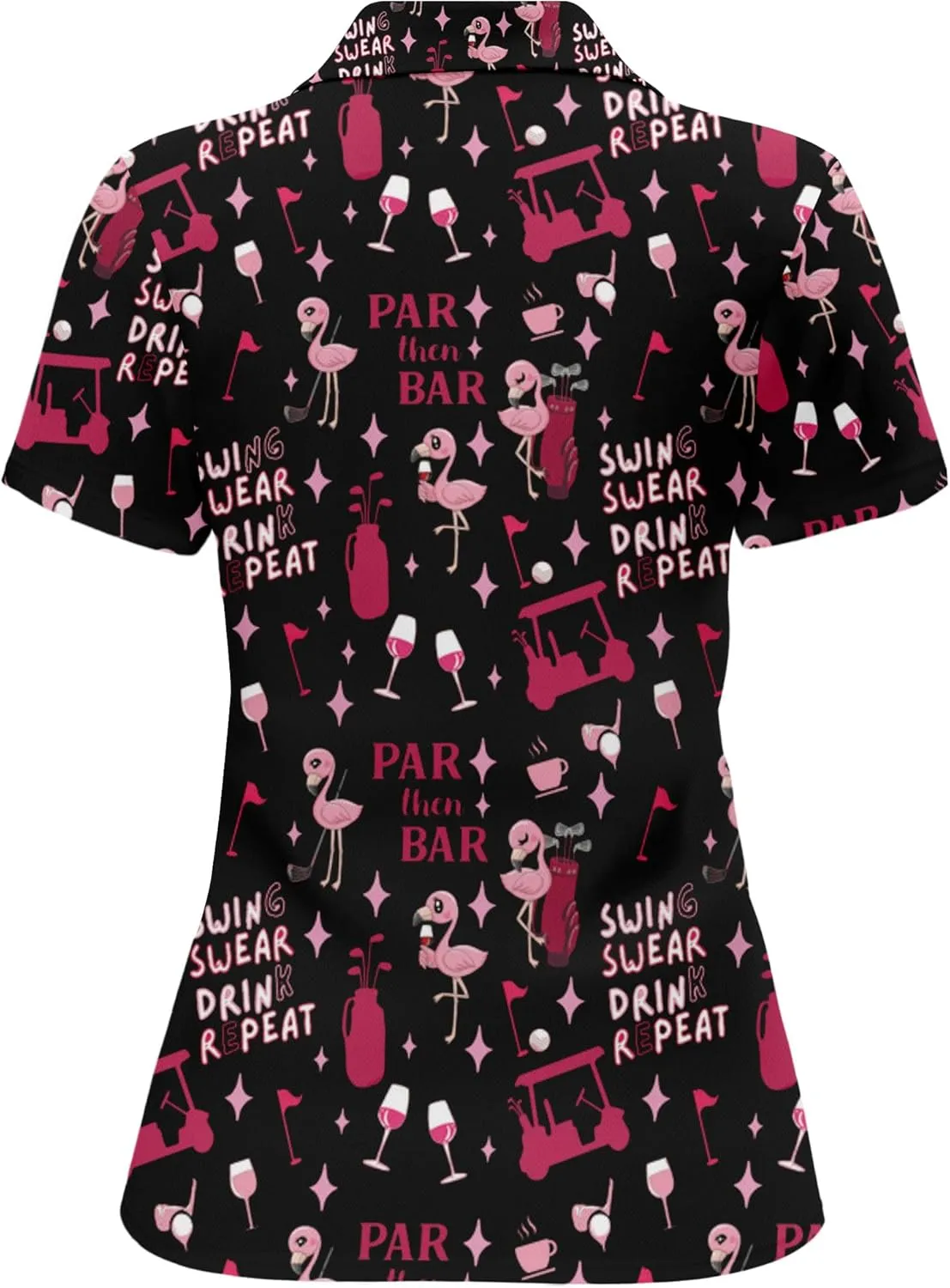 HIVICHI Womens Golf Shirt Hawaiian Funny Crazy Polo Shirts for Women