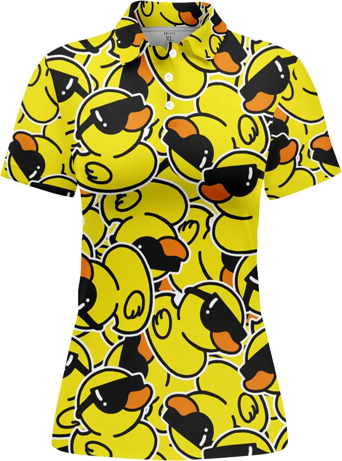 HIVICHI Womens Golf Shirt Hawaiian Funny Crazy Polo Shirts for Women