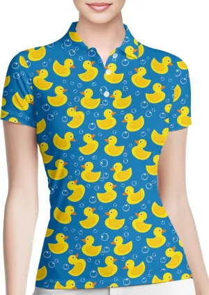 HIVICHI Womens Golf Shirt Hawaiian Funny Crazy Polo Shirts for Women