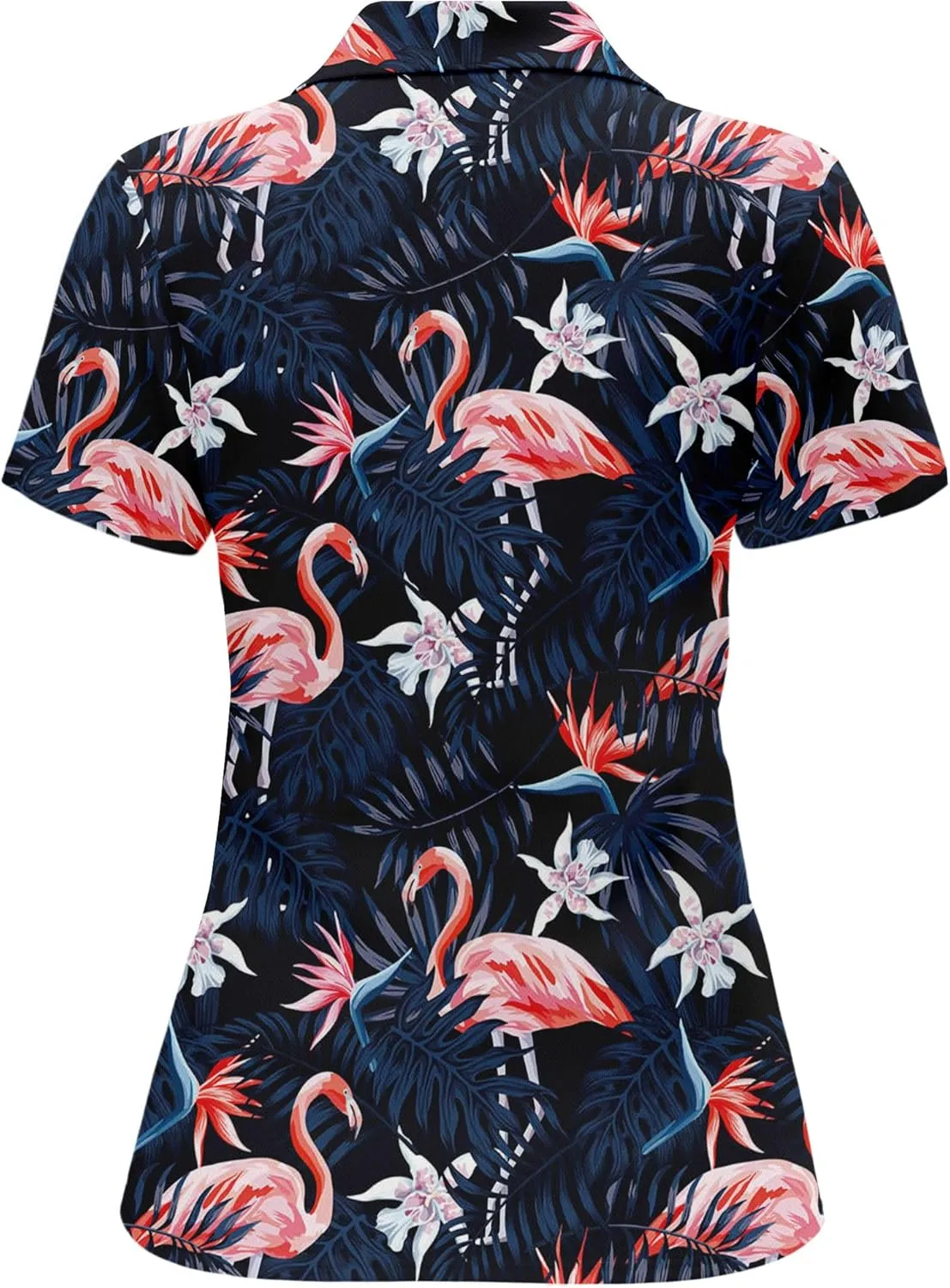 HIVICHI Womens Golf Shirt Hawaiian Funny Crazy Polo Shirts for Women