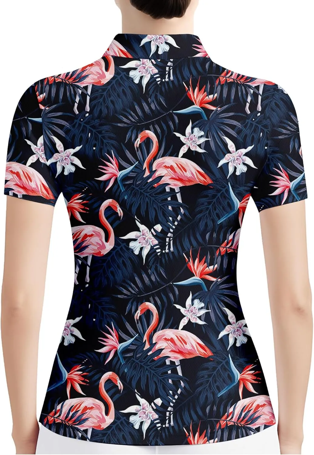 HIVICHI Womens Golf Shirt Hawaiian Funny Crazy Polo Shirts for Women