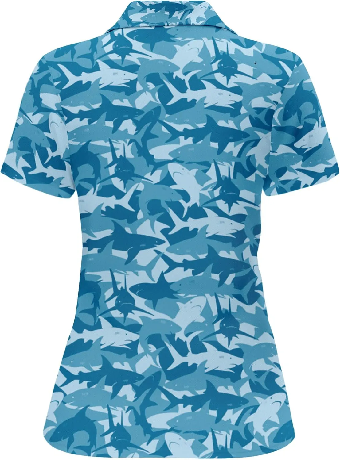 HIVICHI Womens Golf Shirt Hawaiian Funny Crazy Polo Shirts for Women