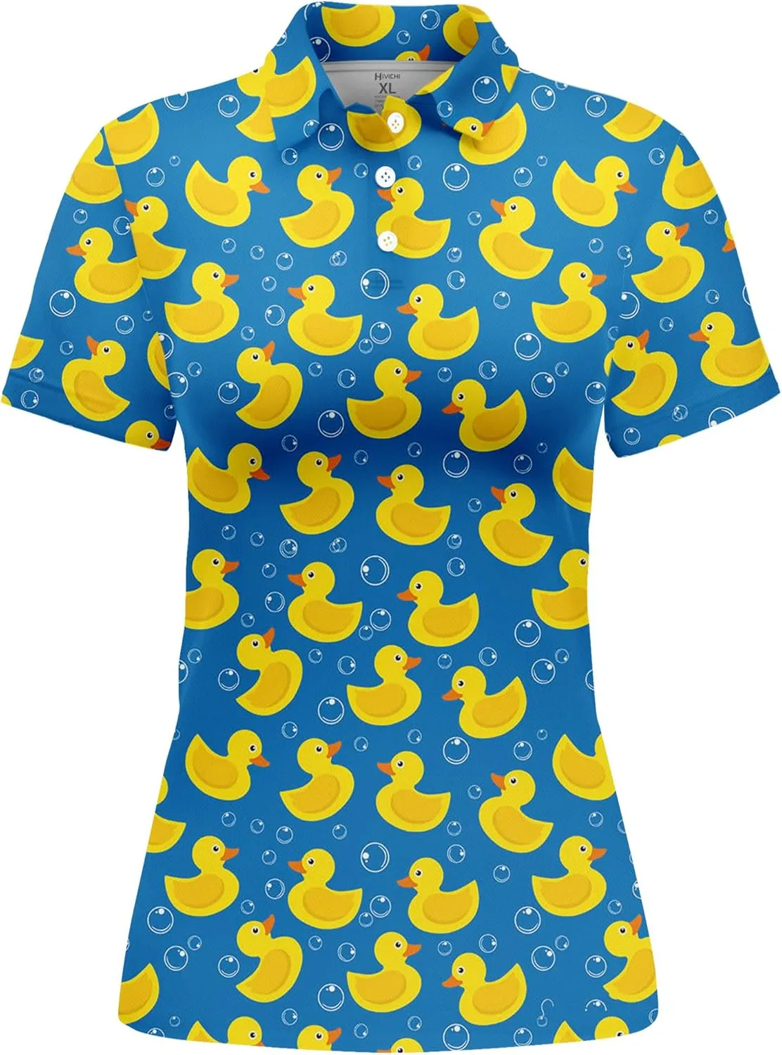 HIVICHI Womens Golf Shirt Hawaiian Funny Crazy Polo Shirts for Women