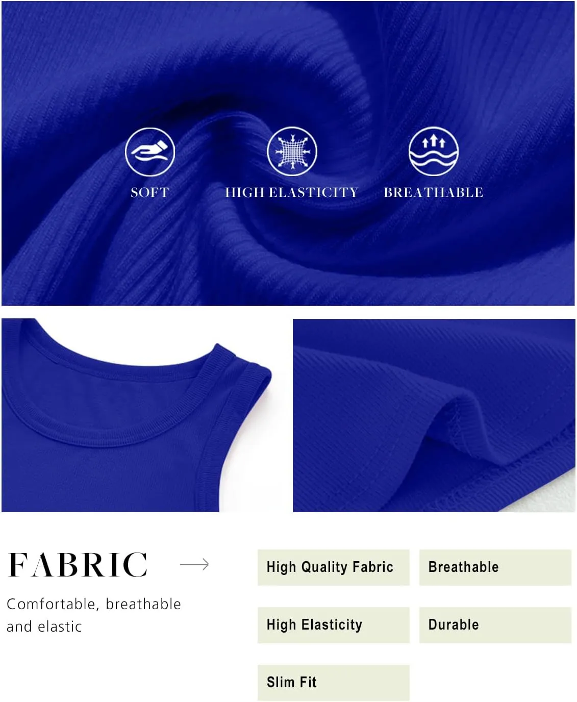 HWOKEFEIYU Womens Tank Tops Summer Sleeveless Racerback Casual Basic Ribbed Shirts