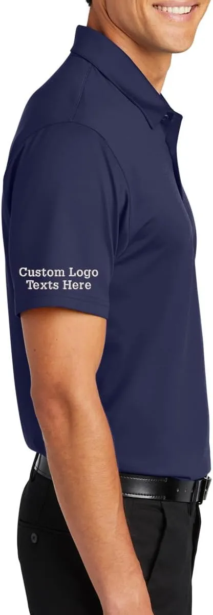 INK STITCH Men K398 Custom Embroidery Add Logo Texts Staff Performance Polo Shirts