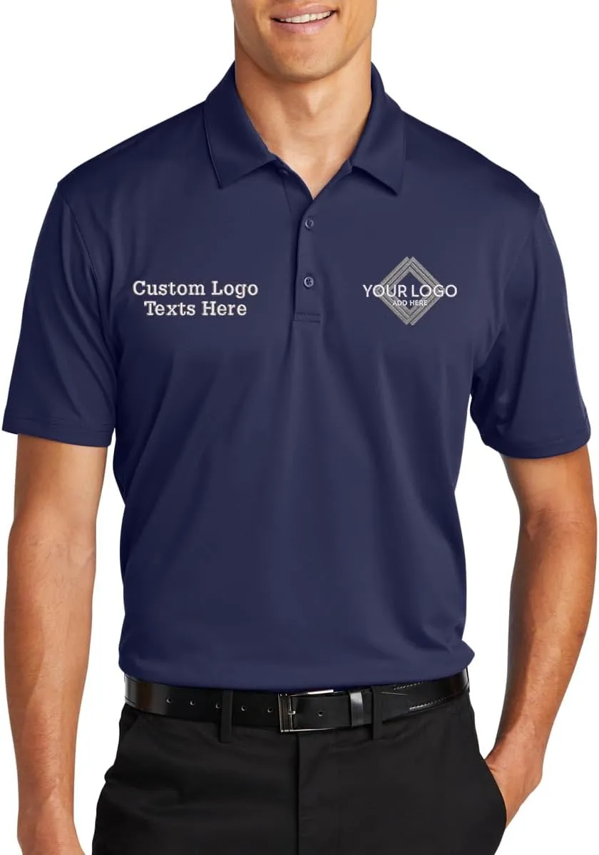 INK STITCH Men K398 Custom Embroidery Add Logo Texts Staff Performance Polo Shirts