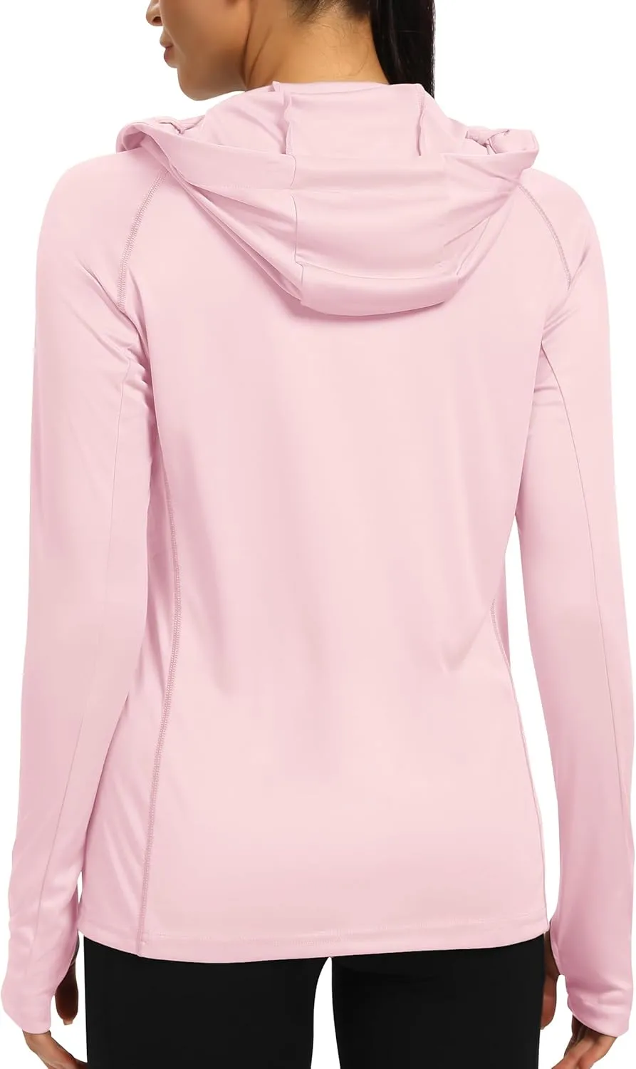 IUGA SPF Shirt Women Sun Protection Clothing UPF 50  Hoodie with Face Cover UV Hiking Long Sleeve Shirts Lightweight Outdoor
