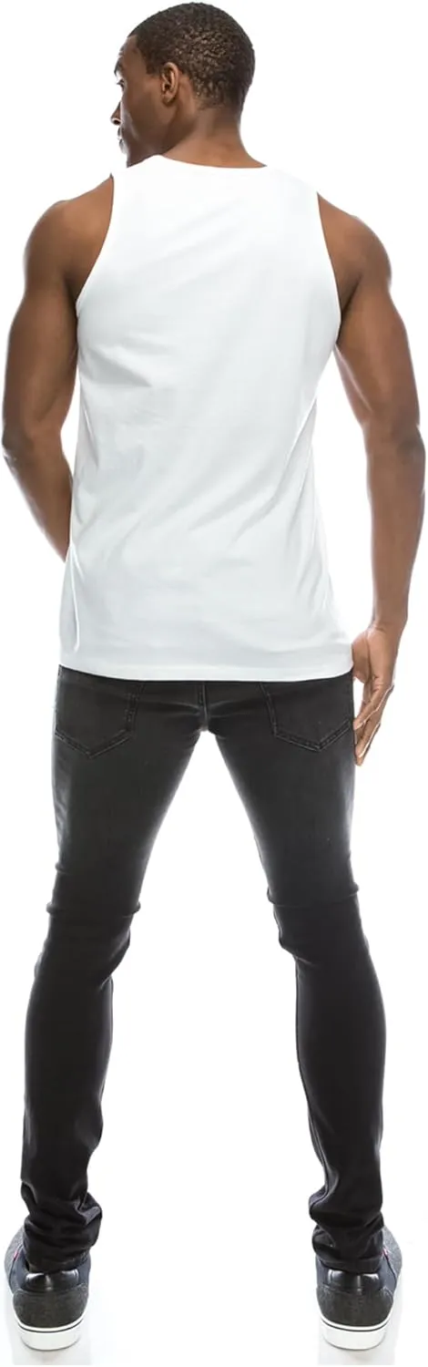 JC DISTRO Mens Hipster Hip Hop Basic Tank Top Soft Premium Cotton Jersey Shirts, Small - 3XL Available