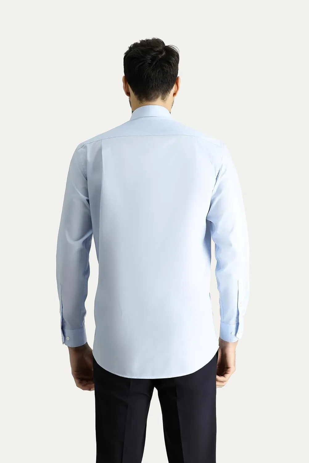 KIGILI - Men's Oxford & Non-Iron Dress Shirts- Slim Fit Long Sleeve Buttoned-Collar Solid Turkish Cotton