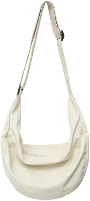Large Canvas Tote Hobo Shoulder & Crossbody Centered Top-Handle Handbag with Pockets for Women's Work Style