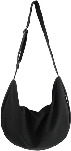 Large Canvas Tote Hobo Shoulder & Crossbody Centered Top-Handle Handbag with Pockets for Women's Work Style