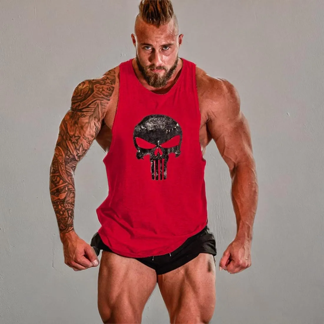 Lift Men's Bodybuilding Gym Tank Tops Workout Stringer Sleeveless Shirts Vest Cotton